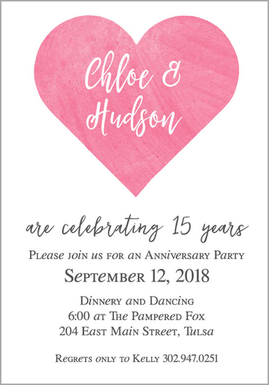 Watercolor Heart Invitations